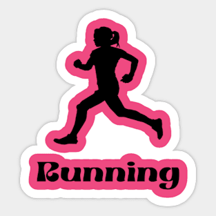 Women Running for Fitness Sticker